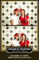Oct. 17, Editha M. Faustino 67th Birthday Booth 1